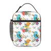 Flower & Birds Pattern Print Insulated Thermal Bag Lunch Bag Foods Drink Storage Leakproof Picnic Camping Bags Outdoor Box Beach