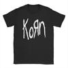Korn Logo T Shirt Summer Hippie T Shirts Men's Cotton O-Neck 4XL 5XL 6XL Top Tees Short Sleeve Funny Tops