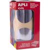 Sticker Roll - Apli - Metallic Silver - Ø 45 Mm - 59 Sheets - Permanent Adhesive