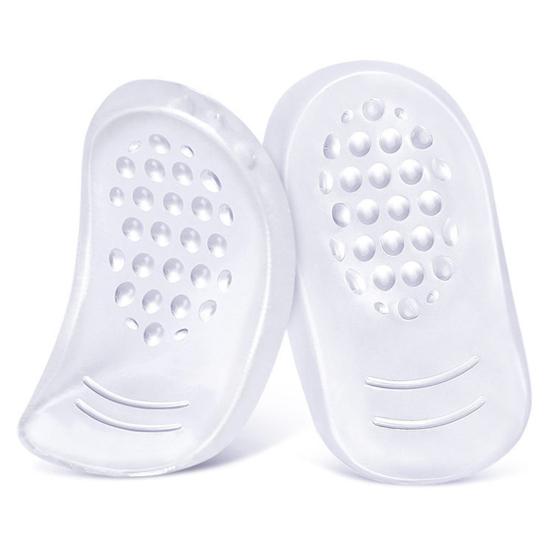 1 Pair Heel Protectors Thickened Elastic Super Soft Bounce Transparent Anti-Friction Invisible Sticky Shockproof High Heel Pads Shoes Accessory