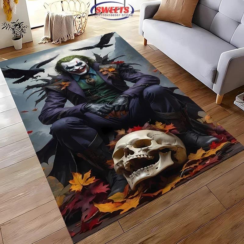 Cartoon Joker Pattern Fun Printed Carpet Living Room Bedroom Kitchen Bathroom Hallway Rug Home Decoration Non-slip Floor Mats