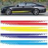 2Pcs PVC Car Body Side Decal Multi-color Racing Stripe Graphic Stickers Car Side Door Stripe  Auto