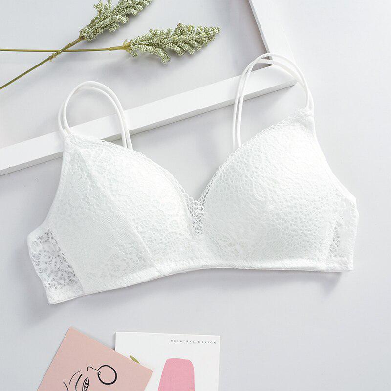 Dámské bezešvé sexy krajkové podprsenky bezdrátové push up měkké spodní prádlo bralette