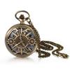 JEWELRYWE Ceas de buzunar Schelet Număr antic Ceas analog cu pandantiv Ceas de buzunar Aliaj rezistent la apă Bronz Ceremonia majoratului Aniversare de naștere