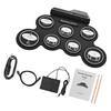 Compact Size USB Roll Up Silicon Drum Set Digital Electronic Drum Kit 7 Drum Pads with Drumsticks Foot Pedals for
