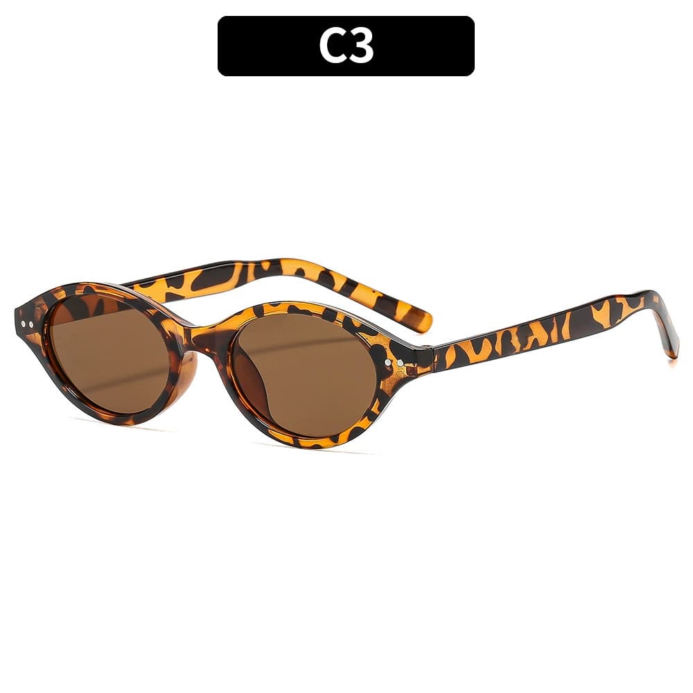 Sexy Small Oval Women's Sunglasses New Fashion Black Brown Sun Glasses Ladies Shades Trends Summer Unique Eyewear Men Goggles