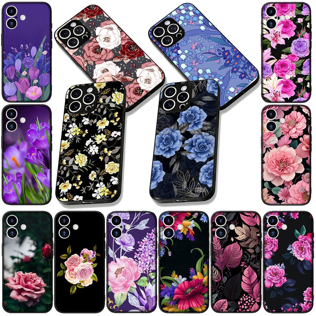 Soft Cover for Xiaomi Redmi 15 9A 9C NFC 7A 9T Note 9 8 7 8T 15c A5 4G 5G Coque Phone Case Rose Flower Pink