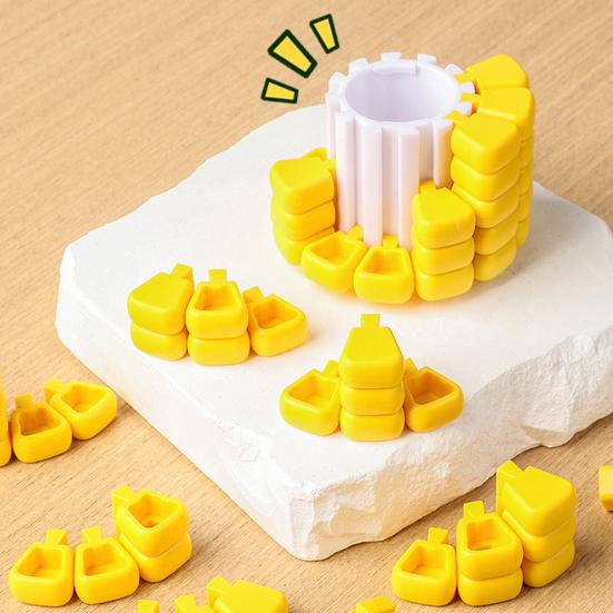 Jucărie Puzzle Boabă de Porumb Imprimată 3D cu Lumină LED Jucărie de Asamblare Porumb DIY Joc de Logică Provocare Educațională de Construcție Porumb