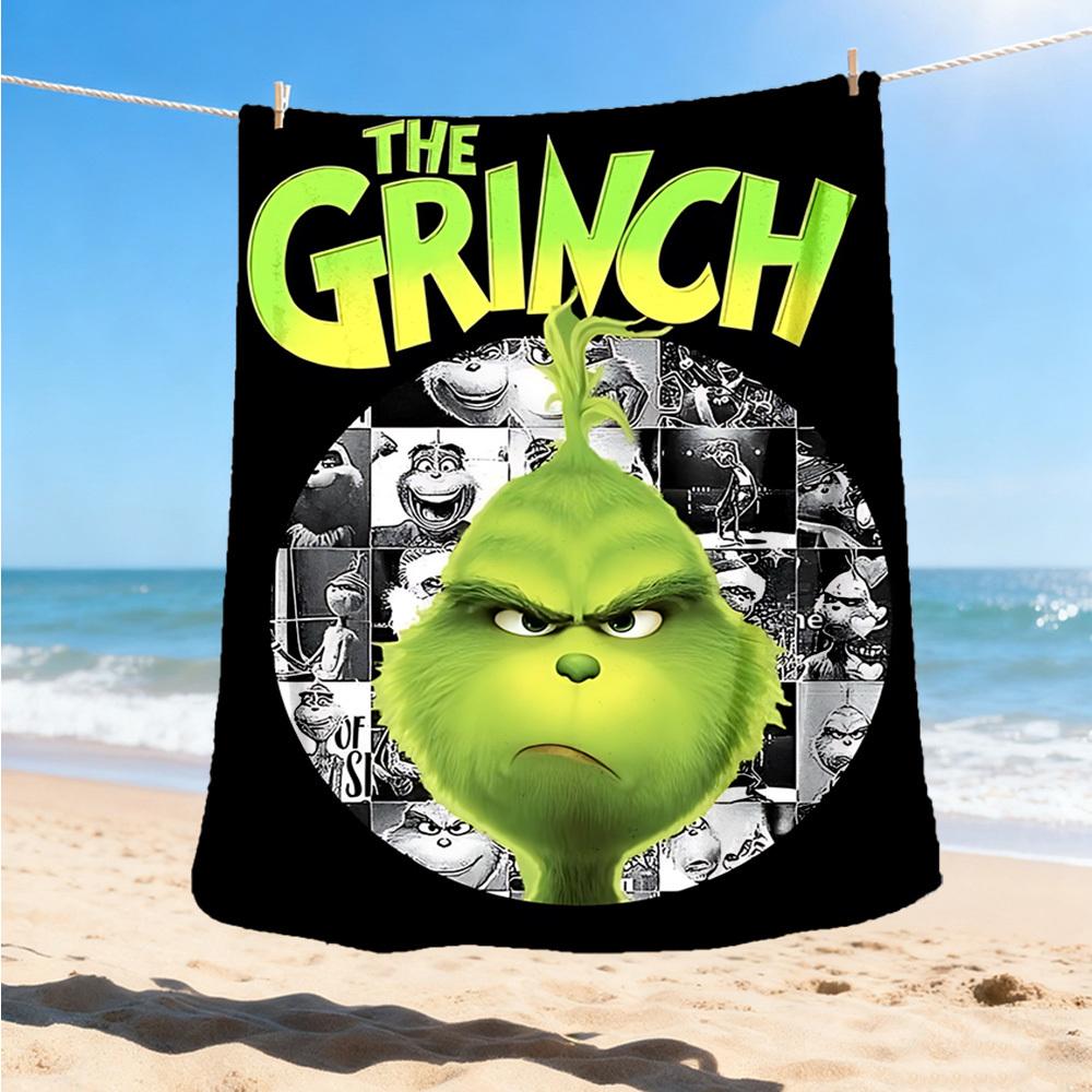 1pc Grinch, Movie Poster Outdoor Flannel Blanket, Lightweight Warm Cozy for Travel Camping Office Soft Polyester Fabric