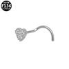 Evropský Americký G23 Titanový S-bar Srdíčko Piercing do Nosu Šperky Módní Trend