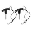 Uxcell 2-Piece T-Handle Lock Pin, 6mm X 20mm Length, Stainless Steel Push Button Quick Release Pin