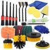 30Pcs Cleaning Detailing Brush Set Dirt Dust Clean Brush Exterior Leather Air Vents Care Clean Tools for Car Motorcycle Air Vents