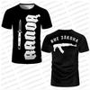 ASKARI Boxing Fighting Match Design 3D Men Fitness Short Sleeve T-shirt Breathable Mesh Sports Tees For Male Outdoor Trainning T