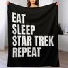 Eat Sleep Star Trek Repeat Throw Blanket Softest Blankets Sofas Of Decoration Summer Luxury St Blankets