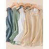 Dames Zomerlosse Retro Mouwloze T-shirt, Geborduurd Lichtgewicht Artistiek Effen Kleur Tanktop