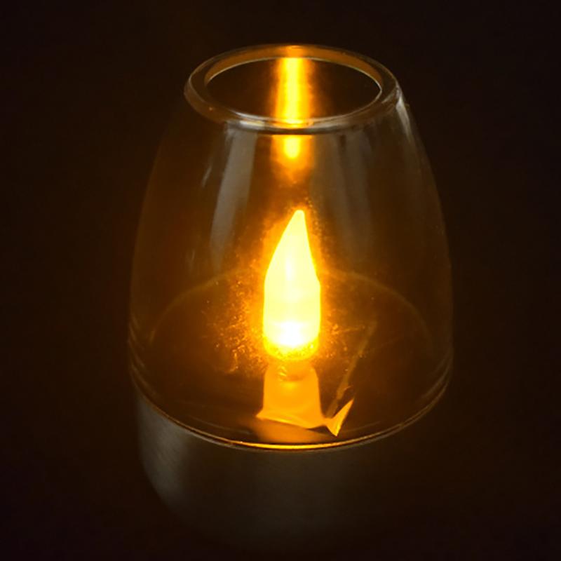 Solar Candle Light Flameless Led Night Lights Stainless Steel Waterproof Lawn Light Outdoor Garden Birthday Party Decor