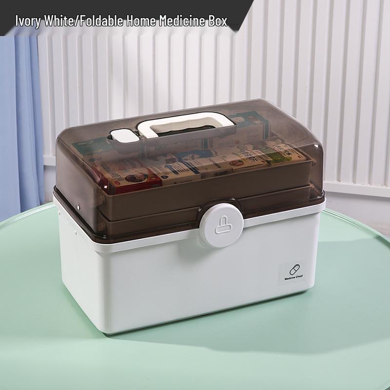 Large Capacity Family First Aid Medicine Storage Box for Home Use