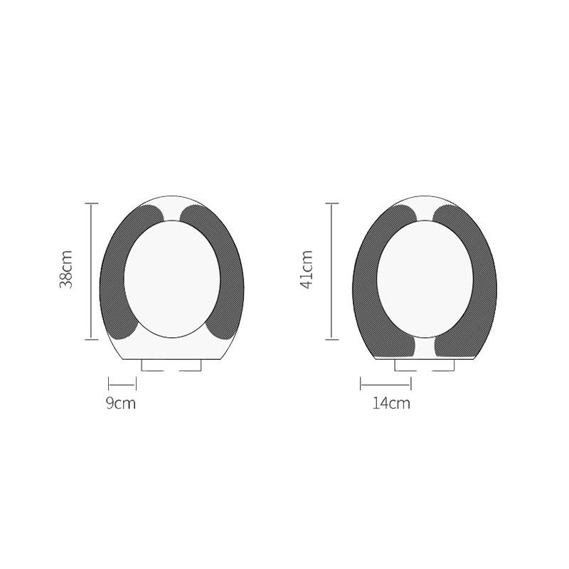 1 Pair Toilet Seat Cushion Universal Toilet Cover Self-adhesive Toilet Seat Cover Pad