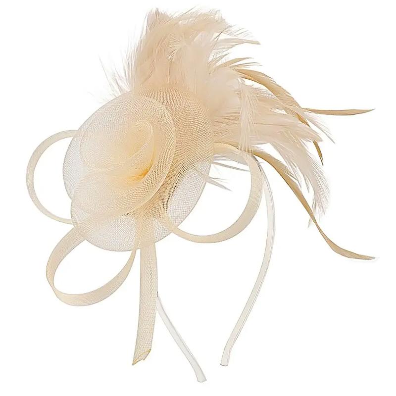 1 Stück Haarband Kopfschmuck Feder Haarschmuck Stirnband Elegant Damen Vintage Damen Netz