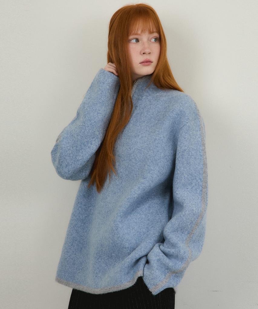 Wednesday Oasis For Woman W/Always Aran Brushed Half Zip Knit 2 Colors