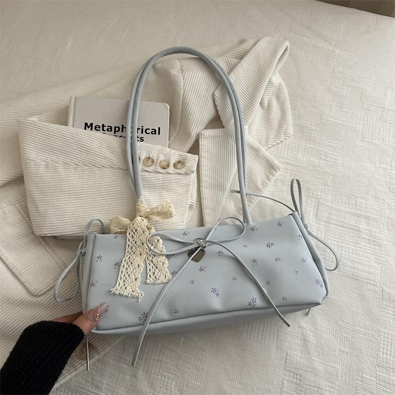 New Spring Summer Niche Print Bag for Women Commuter Versatile Shoulder Underarm Handbag Fashion Baguette Bag CLE