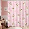 Christmas Shower Curtain For Bathroom Pink Bow Santa Claus Shower Curtain Winter Snowflake Xmas Tree For Christmas Bathroom