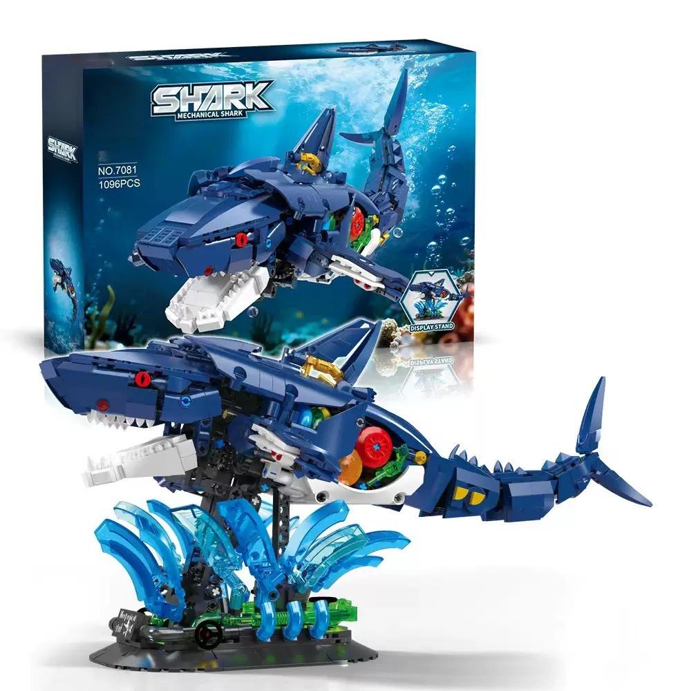 1092Pcs Orca Model Building Blocks Set With Display Stand, Home Decor Collectible Toy Ornament, Stem Toy Gift For Kids Adults