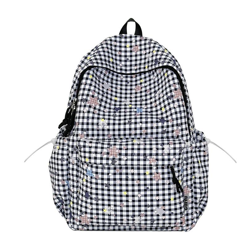 Schoolbag1011 Gentle star floral backpack, multi-color optional lightweight middle and high school student schoolbag, soft cloth large capacity