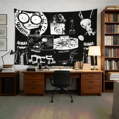 Anime-Fan-Thema Druck Wandteppich für Studentenwohnheim Schlafzimmer Wohnzimmer Wanddekoration Party Tägliche Nutzung Hohe Qualität Mehrgrößen-Design