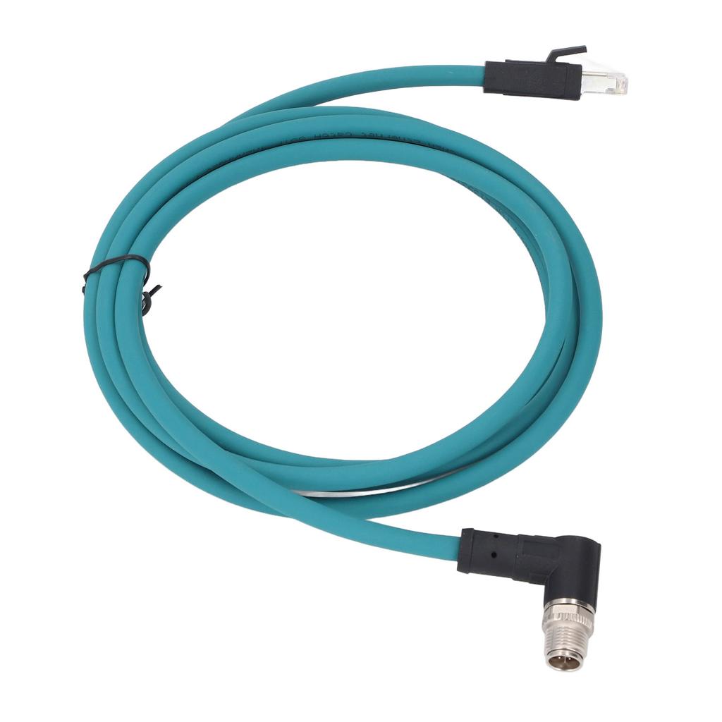 CAT6A Ethernet Cable M12 8Pin X Code Connector To RJ45 Male Shielded Cord IP67 Water Proof 2 Meter