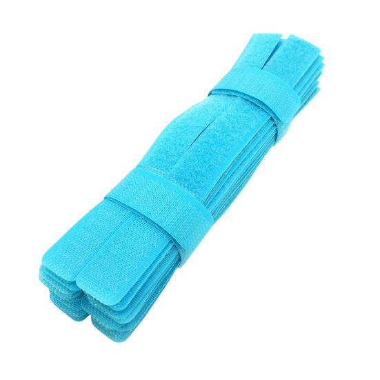 50 Stück Wiederverwendbare Nylon-Kabelbinder Befestigungs-Klettband-Schlaufen Draht-Halter Organizer