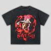FAIRY TAIL Natsu Anime Printing T-shirt Men's Clothing Women's 2026 Summer New Cotton Washed Short-sleeved T Shirt