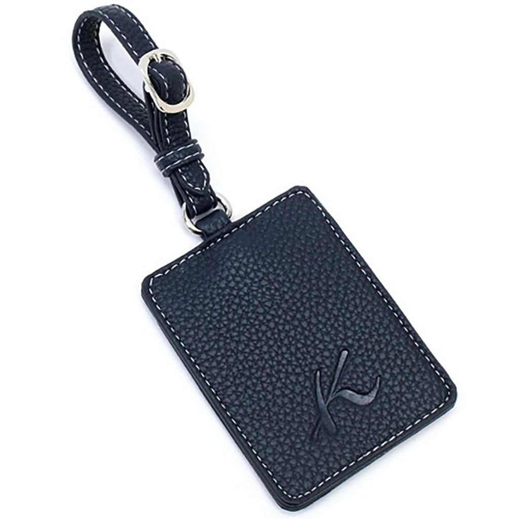 Kitamura Handbag with Shoulder Bag and Pass Dark Blue with White Navy 10901 Z-0556 Case, Stitching, Blue,