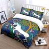 White horse, tree, flowers. Bedding sets Duvet cover sets Duvet covers Pillowcases(1* Duvet Cover 2* Pillowcases without duvet insert)