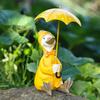 Creative Duck Umbrella Decoration Outdoor Garden Garden Decoration Cross-border New Cartoon Animal Resin Crafts Angel Statue