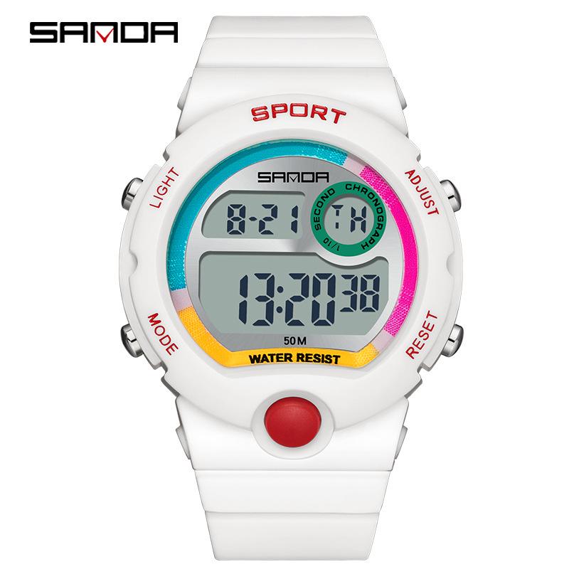 Sanda Unisex Sports Electronic Watch - Stylish, Versatile, Multi-functional with Large Simple Dial