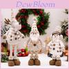 Charming European Style Stretchable Doll Figurine For Christmas Snowman Reindeer And Elderly Decor