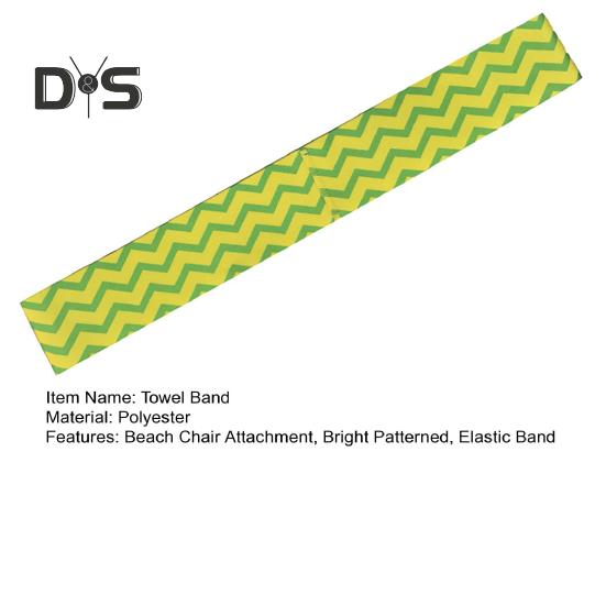 Beach Towel Band Elastic Printed Towel Band Beach Cruise Chair Attachment Towel Holder for Securing Beach Towel