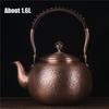 Handmade Hammer Strike Pattern Copper Teapot Thickened Uncoated Boiling Kettle