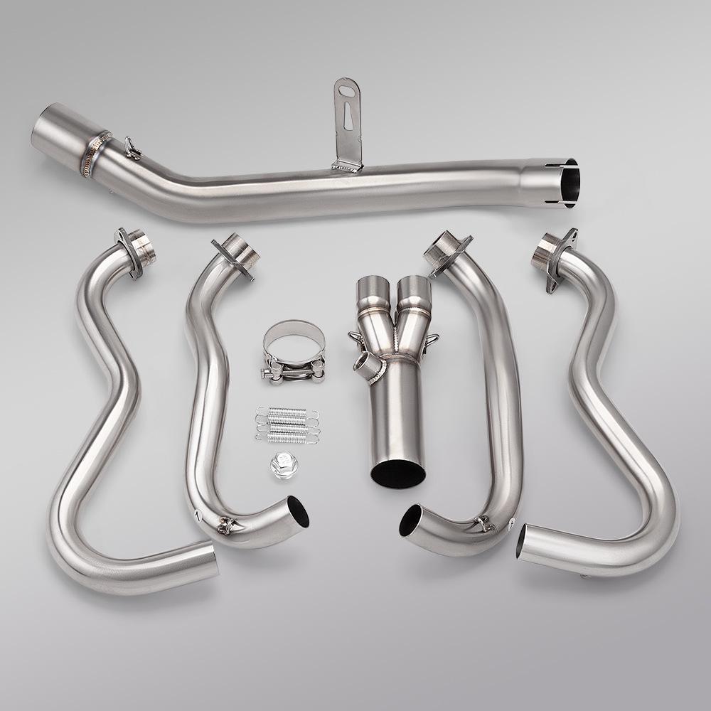 Motorcycle 500RR Full System Exhaust Modification - Stainless Steel Front & Rear Muffler