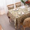 Retro Polyester Cotton Color Woven Jacquard Flower Bird Famous Style Flower Fringed Tablecloth Rectangular Coffee Table Tablecloth Dining Table Cloth