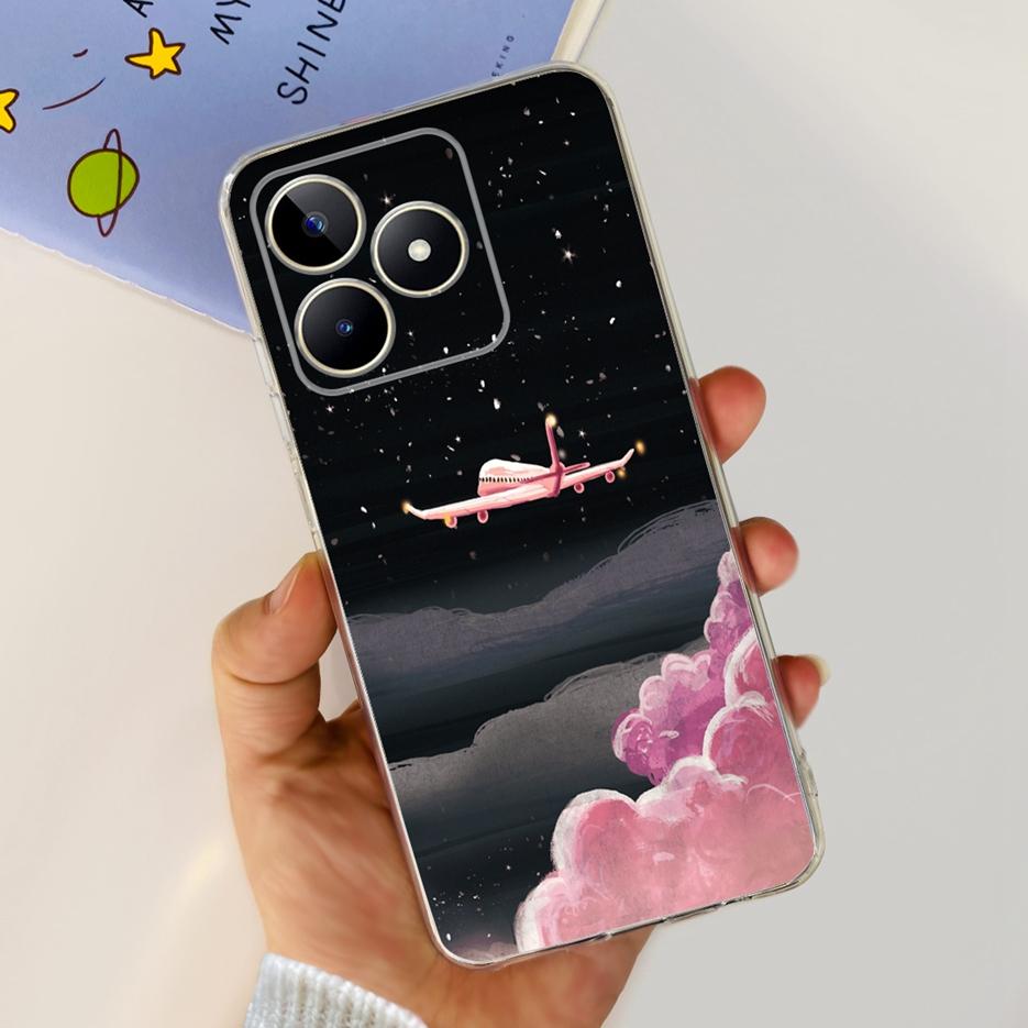 For Realme Note 50 Case RMX3834 Cute Cat Painted Cover Soft Silicone Phone Case For Realme Note 50 Note50 Back Cover 6.74'' Bags
