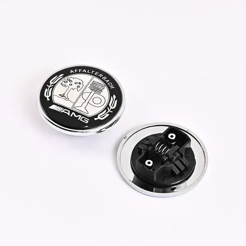 57mm Car Hood Emblem Badge Bonnet Emblem Stickers For Mercedes Benz Brabus AMG W124 W140 W163 W202 W203 W204 W210 W211 W205 BI1
