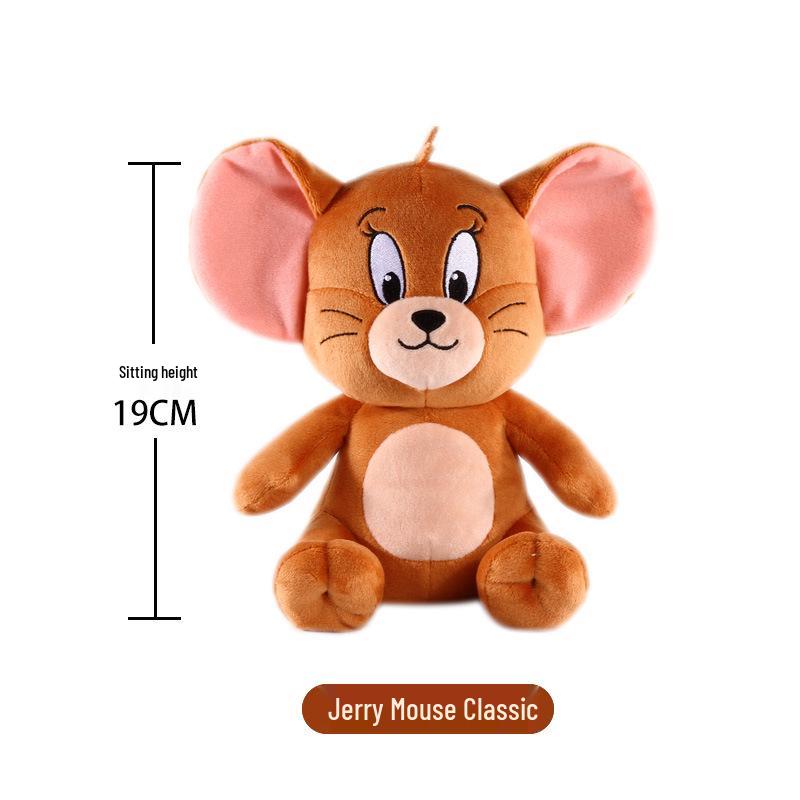 Warner Bros. Tom and Jerry Plush Toy - Classic Gray Tom Cat & Jerry Mouse Anime Doll Figure