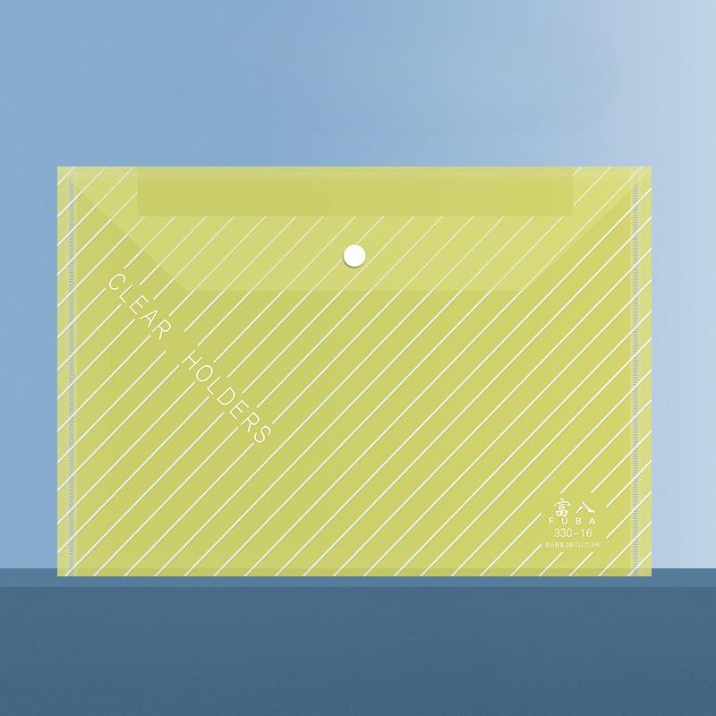 1/5/10/20PCS Classic Transparent Colorful Folding A4 File Bags for Students, School Supplies