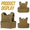Taktická vesta OneTigris 500D Nylon Nastavitelný MOLLE Plate Carrier s rychloupínacími popruhy, Prodyšné vojenské vybavení pro muže