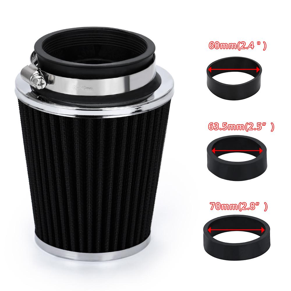 Système d'admission d'air froid universel à haut débit pour voiture, système d'admission d'air, tête de champignon, filtre à Air pour le cou 76mm/70mm/63.5mm/ 60mm