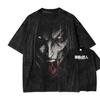 Attack On Titan Anime Lover Washed T-shirt Year Round Clothing High Quality Personality Clothes Plus Size Unisex New Model Couples Tee