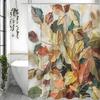 Herfst Olieverf Bladeren Douchegordijn, Decoratief Douchegordijn voor de Badkamer, Waterdicht Douchegordijn met Haken