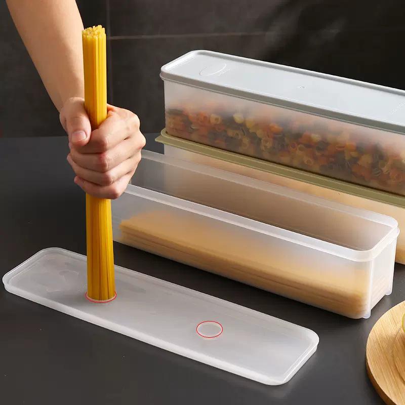 Aufbewahrungsbox für Nudeln und Nudeln, feuchtigkeitsbeständig, mit Deckel, Materialien in Lebensmittelqualität, Küchenbedarf, Kühlschrank, Frischhaltebox
